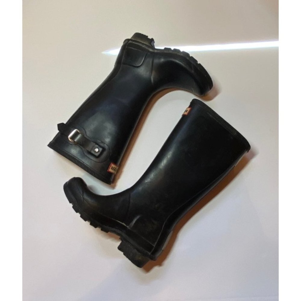 Kids Hunter Rain Boots Black size 2 Boys 3 Girls
